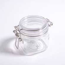 现货200ml方形密封罐分装化妆品粉末塑料罐 蜂蜜罐零食干果收纳瓶