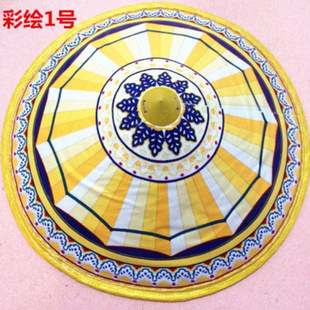 Bamboo woven painted handmade sunscreen bamboo hat men's fishing sunshade bamboo woven hat farmer outdoor large hat hat