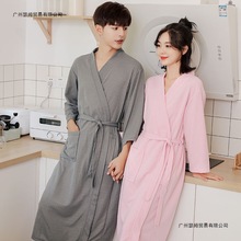 浴衣情侣款一对袍女长款春秋薄款男士大码酒店睡袍睡吸水夏季跨境