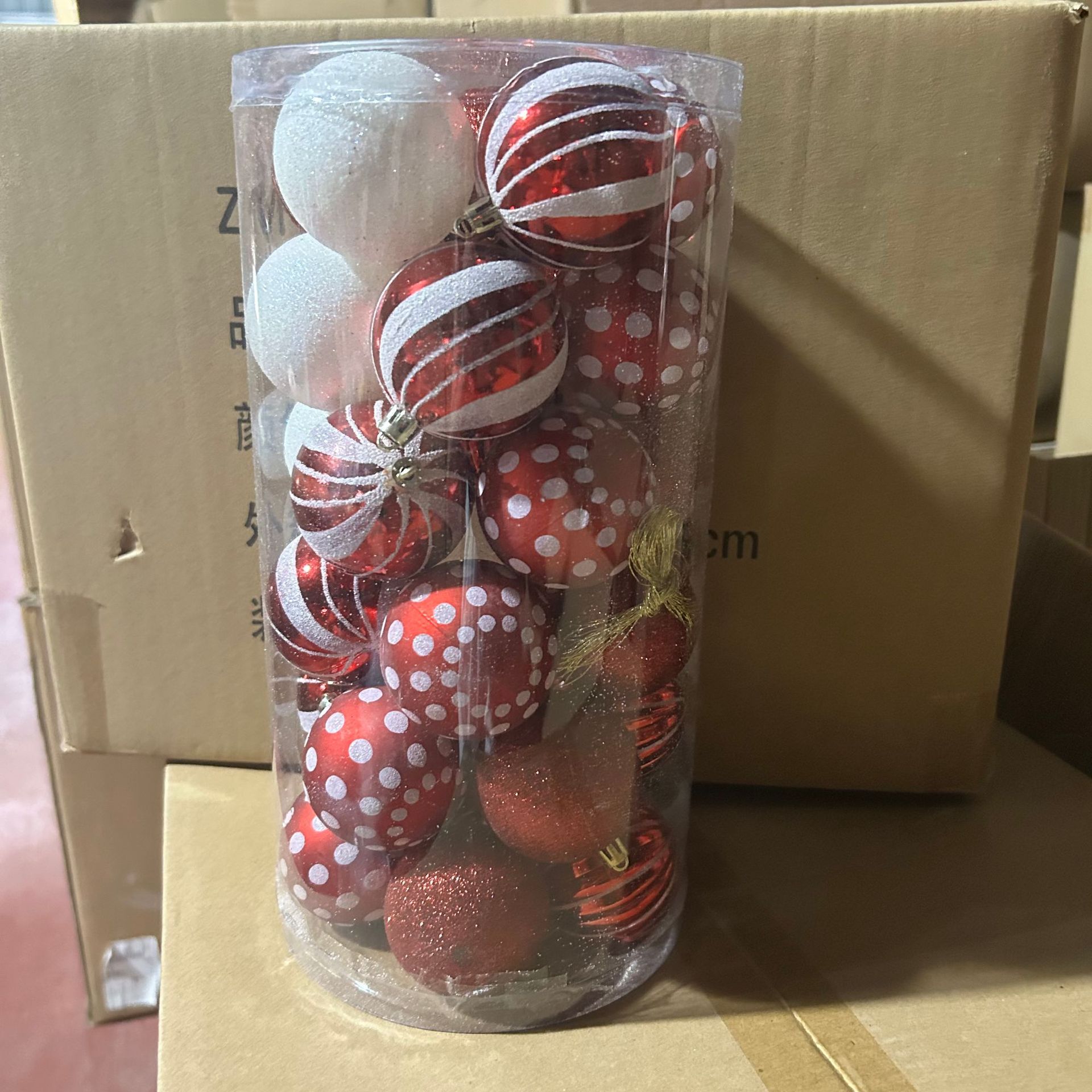 Bola decorativa de plástico de Navidad 6cm conjunto 30 vacaciones decorativas bola pintada escena atmósfera diseño bola decorativa de Navidad