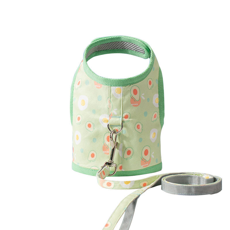 Cable de tracción para gatos tipo chaleco anti-desprendimiento para salir correa de tracción para perros pequeños para gatos caminando en verano para salir cuerda de mascota