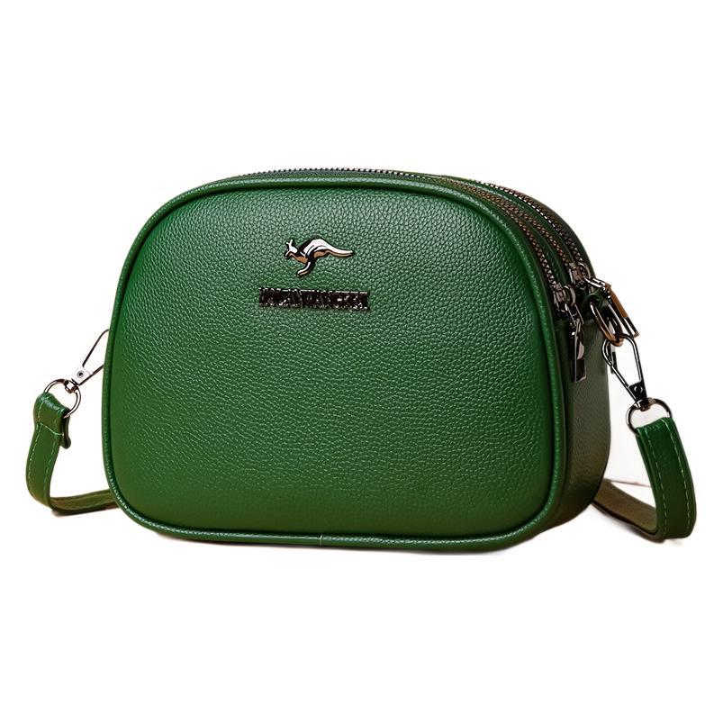 Three-layer Round Shoulder Bag For Women Solid Colour Casual Style_voghion.com