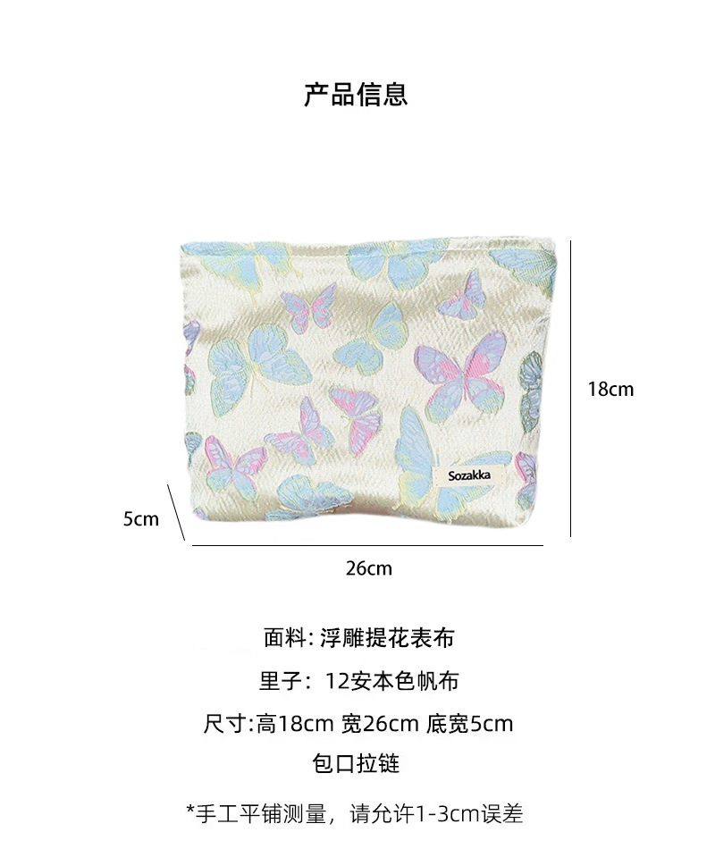 31075 Elegant embossed jacquard canvas small bag, ladies' handbag, clutch, toiletries storage bag, makeup bag Application Scenario