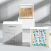 Wall -mounted cotton swab storage box desk of transparent flip -free punching storage box small object classification box