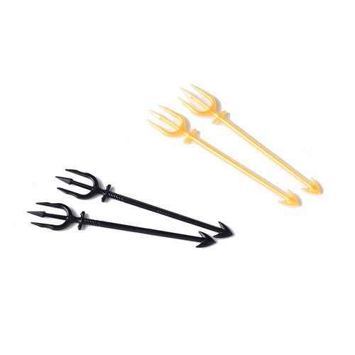 Factory direct sales, creative disposable fruit forks, bar ktv plastic fruit picks, wholesale transparent cake forks