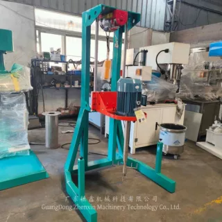 供应上海日化液体均质搅拌机  2.2KW电动分散机 不锈钢搅拌桶工厂