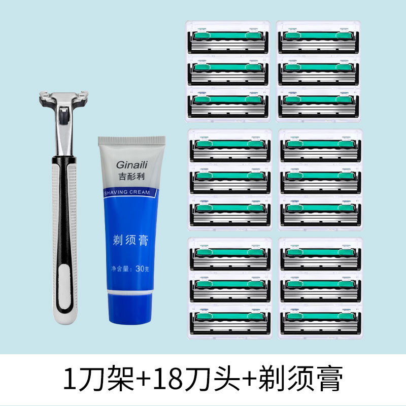 3層手動シェーバー刃、トラベルシェーバー刃、シェーバー、男性用・女性用昔ながらのヒゲシェーバー|undefined
