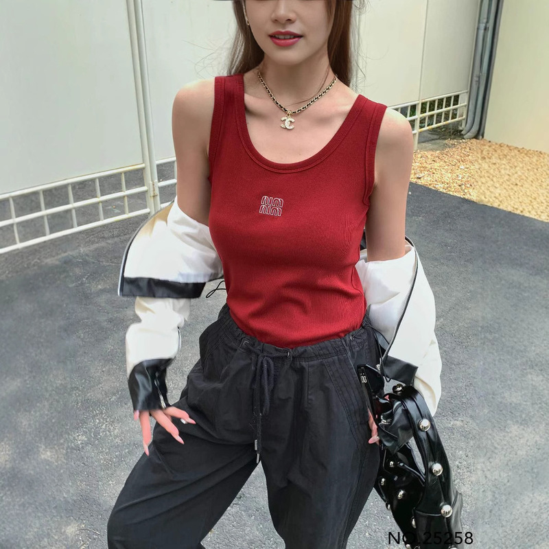 All-match white camisole women's camisole commuter simple outdoor loose version inside and outside wear sleeveless bottoming wholesale