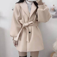 龙凤呢中长款毛呢大衣女装秋冬季2024新款潮中长款褂子厚风衣外套