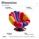 Trendy Designer Single Sofa Chair Swivel Leisure Rainbow Anemone Chair Small Apartment Living Room Balcony Lazy Sofa