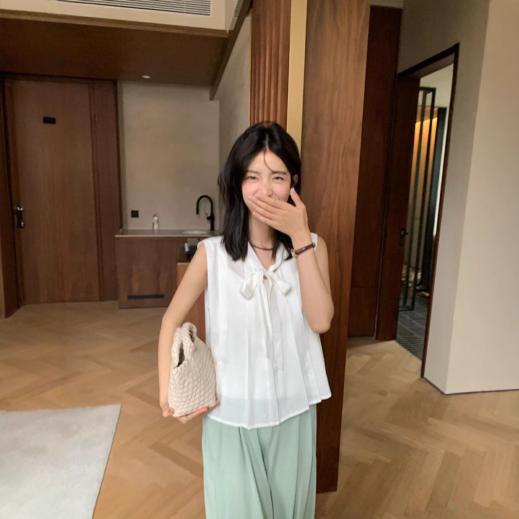 KITTIN estilo coreano dulce y suave color sólido casual ramio manga voladora camisa de bebé suelta para mujer 7622