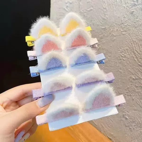 Cat ear hairpin (single price) (random color)