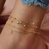 Ankle bracelet, chain, fashionable advanced set, European style, light luxury style, high-quality style, wholesale