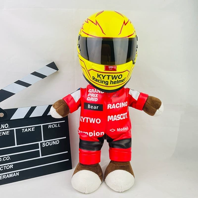 Helmet Battery Car Decoration Gift, Motosiklet dəbilqələri - 28cm-35cm-red-bear-f1-yellow-new-helmet-type-anti-collision-layer