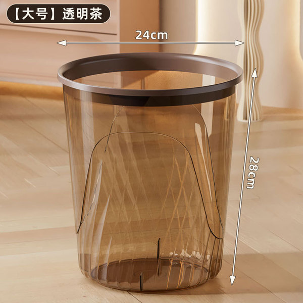 Source Factory Oem Trash Can for Home Use, Large Capacity, Transparent Waste Storage Bin for Kitchen, Living Room, Bathroom, Dormitory