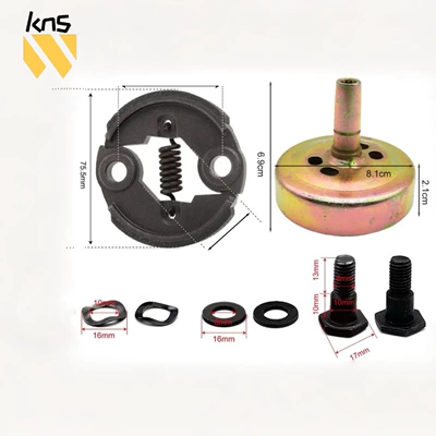 Lawn Mower Lawn Trimmer 43Cc 49Cc 52Cc Clutch Drum Bolt Washer Set 9t Passive Disc Clutch