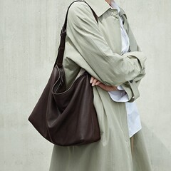 ジョー真植なめし革/羊皮自在hoboバッグレトロなシングル肩斜めショルダー大容量通勤バッグ女性