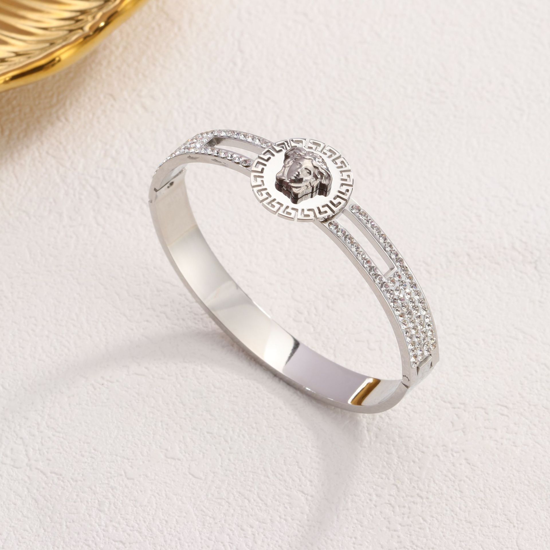 41 헤드 머드 다이아몬드 팔찌 스틸 컬러