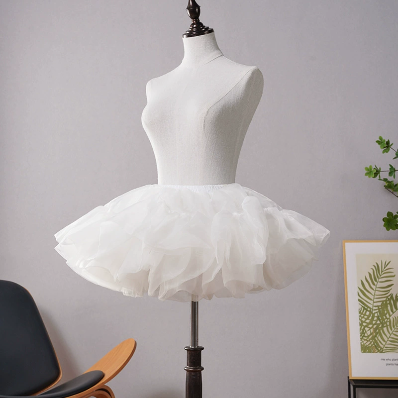 Юбка Лолиты 25 см, шестислойная короткая Нижняя юбка из органзы, повседневная юбка-пачка с насилием, юбка без костей COS