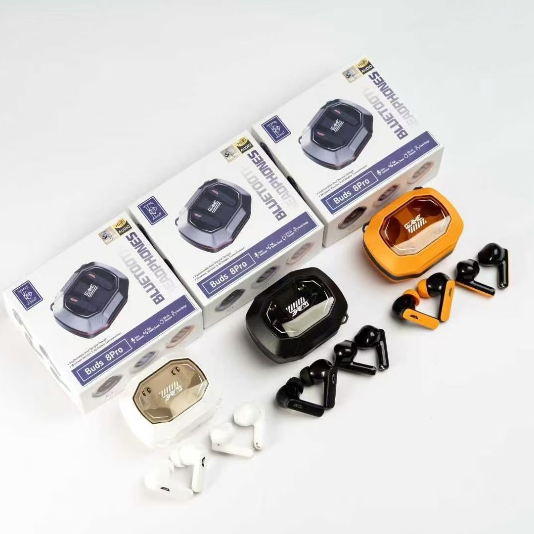 Buds8pro auriculares Bluetooth inalámbricos de baja potencia para juegos deportivos TWS en el auricular ENC cancelación de ruido de llamadas binaurales