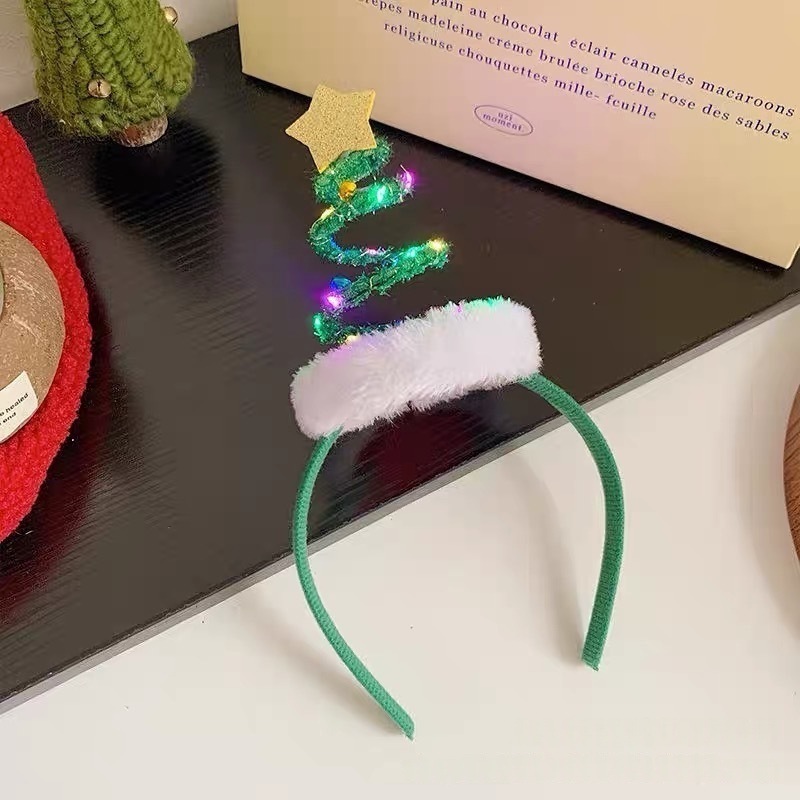 跨境圣诞节精灵帽发箍 派对聚会雪花帽装饰发箍 圣诞老人儿童表演|undefined