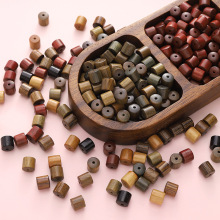 鸡翅木血檀黑花梨木质桶珠散珠DIY饰品配件手工制作串珠手链材料