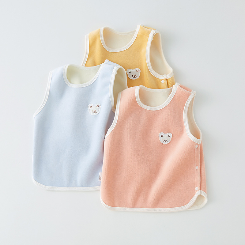 Baby fleece-lined vest, thickened for autumn and winter, warm vest for babies, children's vest, newborn vest, outerwear for winter.