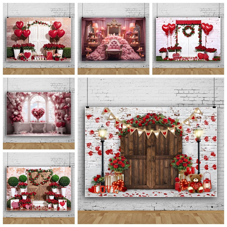Valentine's Day Romantic Love Rose Flower Amazon New Photo Material Photography Background Cloth Banner Valentine's Day Romantic Love Rose Flower Amazon New Photo Material Photography Background Cloth Banner