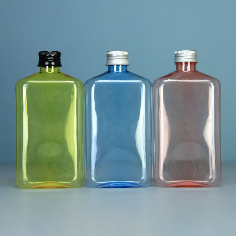 批发500ml清洗液包装瓶消毒水瓶子地板清洁剂瓶透明PET塑料扁瓶