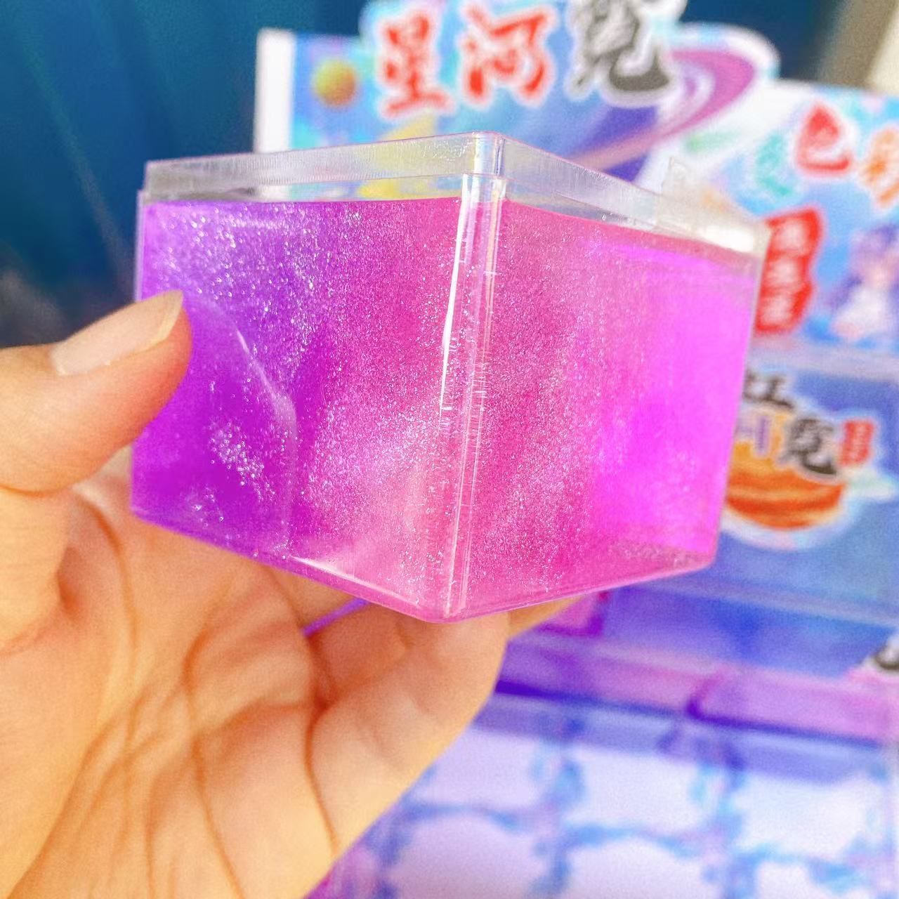 Niños DIY puzzle barro de color slime estrella barro de cristal bicolor perla brillante barro de espuma alta permeabilidad al por mayor