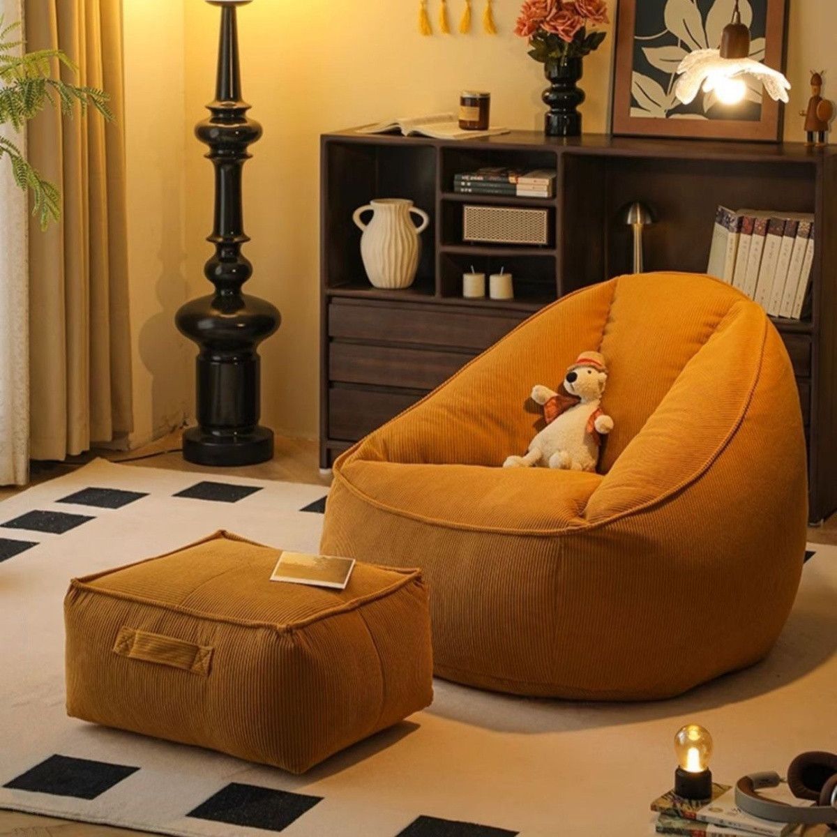 Popular Bean Bag Sofa for Small Living Room and Bedroom, Home Use Tatami Single Sofa Recliner for Balcony Leisure