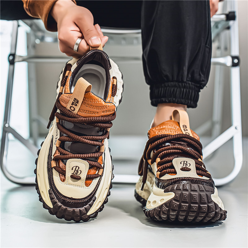 European Style Men's 2025 Spring/Summer New Chunky Elevator Dad Sneakers, Trendy Casual Sports Shoes European Style Men's 2025 Spring/Summer New Chunky Elevator Dad Sneakers, Trendy Casual Sports Shoes