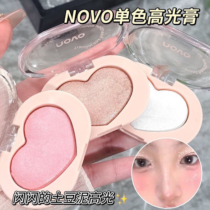 彩妆NOVO透色心动单色高光膏女脸部提亮细闪土豆泥珠光爆闪高光粉|undefined