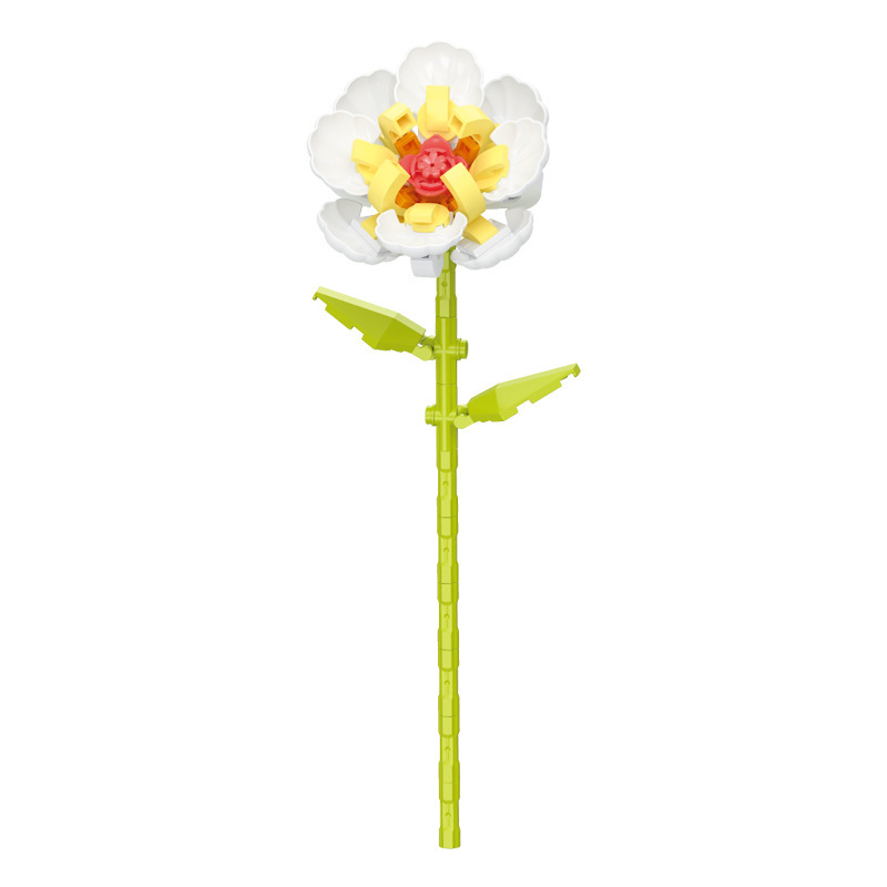 钻马积木花永生花束抱抱桶仿真花小颗粒积木DIY玩具七夕女生礼物|undefined