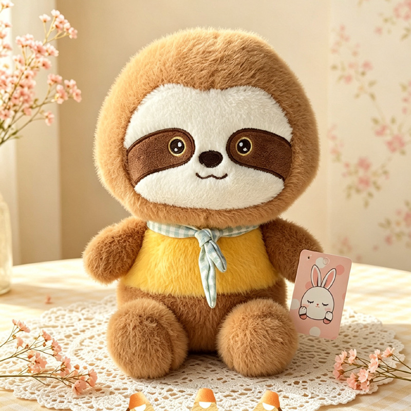 Perezoso con pajarita - Mandarina / 20-25 cm/precio único