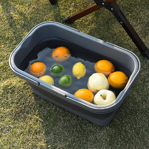 Picnic basket with outdoor features, sailor-style tote, outdoor camping foldable box, picnic & outdoor cooking storage set, foldable bucket