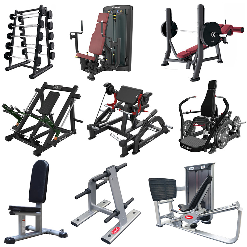 Equipo de fitness comercial de gama completa, unidades de entrenamiento multifuncionales, conjunto completo de equipos de fuerza y fitness aeróbico para gimnasios.