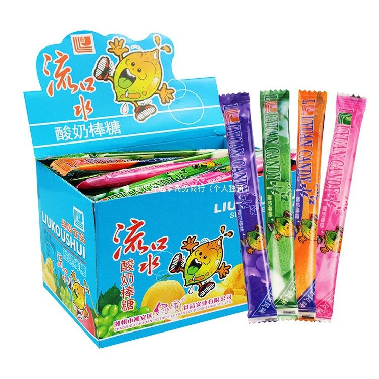 Drooling Yogurt Bars Mixed Flavors about 100 Pieces 8090 Nostalgic Internet Celebrity Gummy Lollipops Kidsren's Toffee