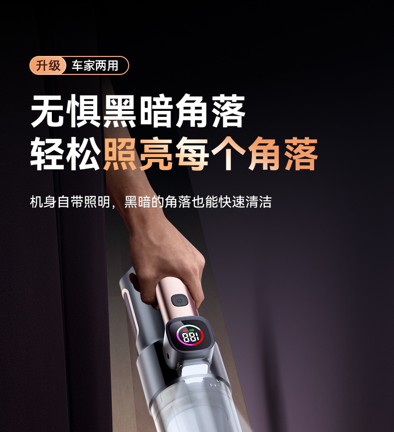 Wireless Car Vacuum Cleaner High Power Brushless Portable Charging Handheld Vacuum Cleaner Blow and Suction Dual Purpose Vacuum