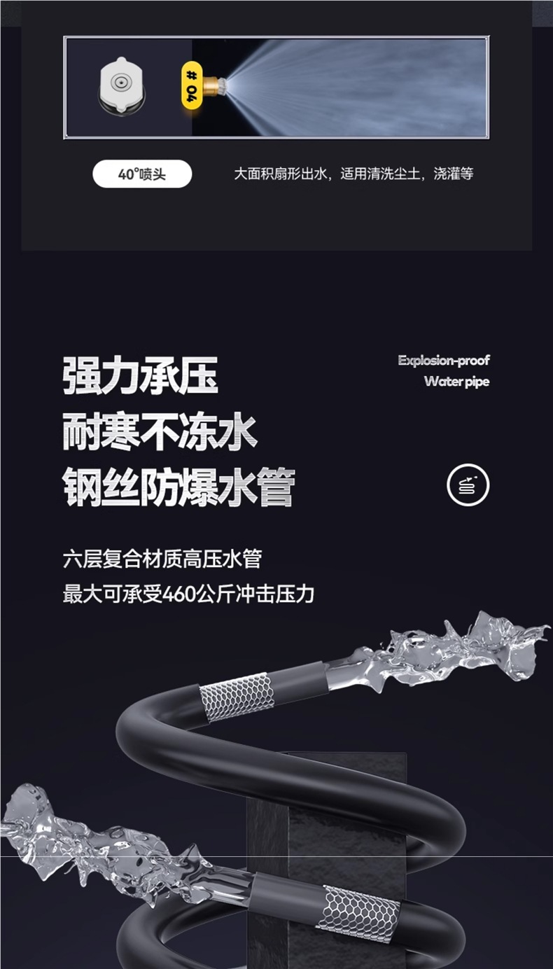 Delixi Car Washing Machine 220V Commercial Car Wash Shop Farm High-Power Ultra-High Pressure Cleaning Machine Water Gun Grab Water Pump