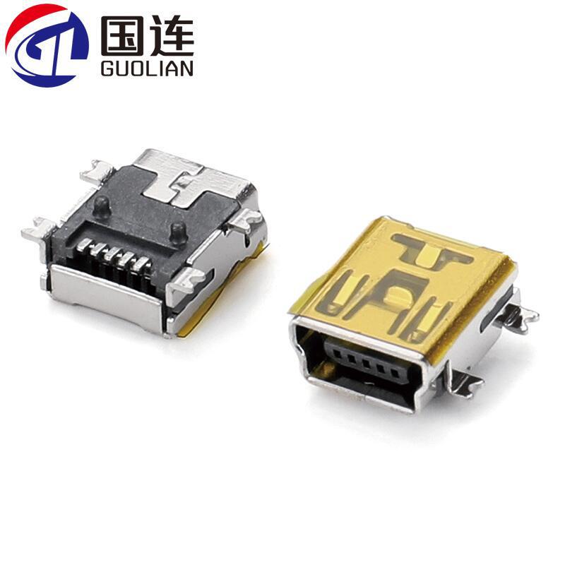 USB 2.0 Type Mini 5 Pin F Fully Attached USB Seat