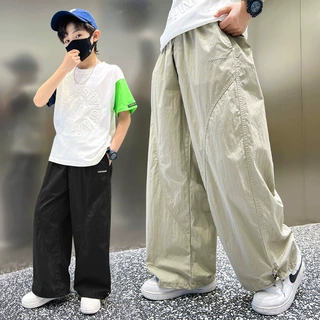 男童2026夏季新款阔腿工装裤儿童中大童防蚊轻薄百搭时尚休闲裤