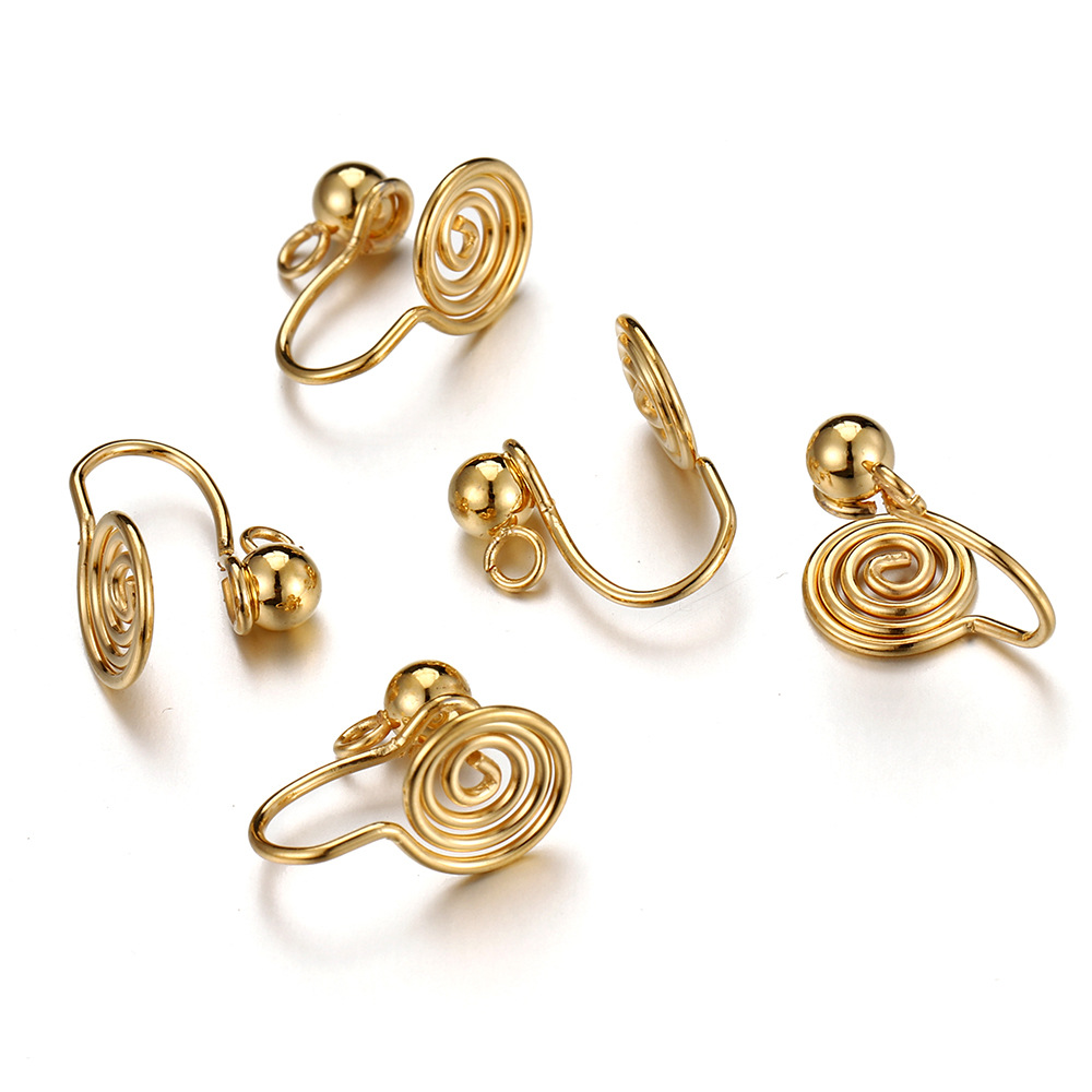 ステンレス製蚊取り盤耳クリップ耳クリップ変換器無痛見えないイヤリングdiy耳穴なしu型イヤリング