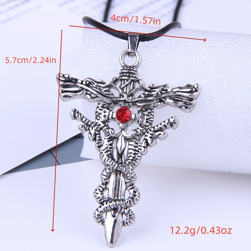 Accesorios de joyería de aleación de bricolaje Colgante de cruz de plata retro Pulsera Collar Pendientes Decoración de ropa Colgante