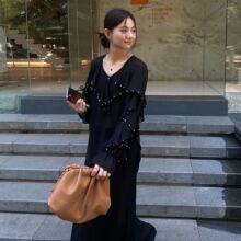 7330素予秋季轻薄微透简约钉珠设计感长袖小衫高级感轻熟显瘦上衣