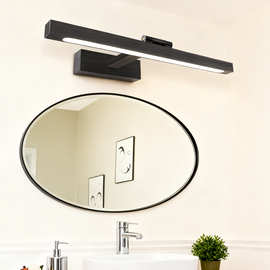 跨境亚马逊简约风浴室卫生间壁灯镜前灯铝材可调角度LED画灯三色