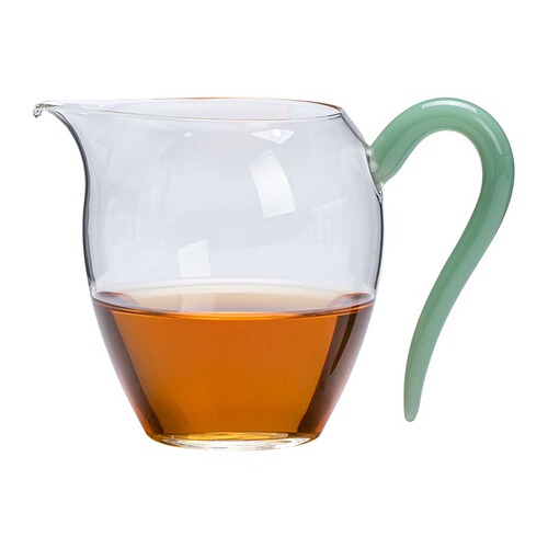 Azure jade glass fair cup heat-resistant transparent tea dispenser tea brewing cup high-end kung fu tea set tea sea