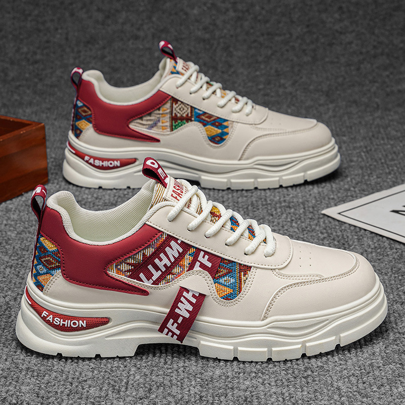 Zapatos deportivos de hombre primavera nueva tendencia universal aumento antideslizante suela gruesa resistente al desgaste zapatos deportivos casuales zapatos de hombre