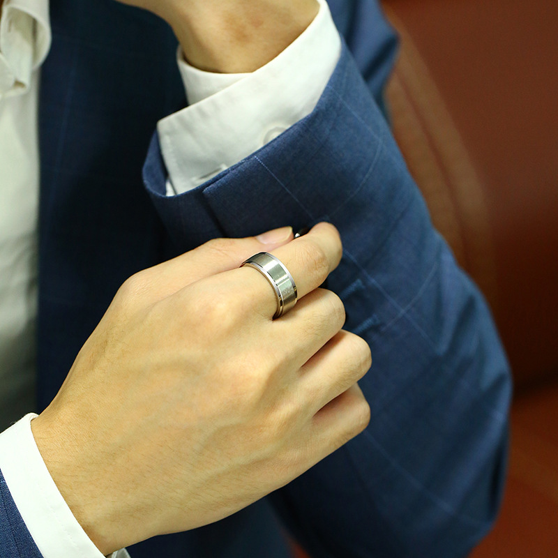 Fashion Geometric Titanium Steel Rings Plating Stainless Steel Rings