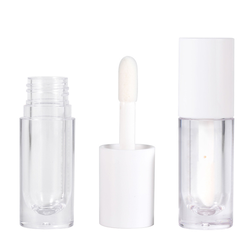 Xumin en stock embalaje de maquillaje 6,5 ml botella transparente lápiz labial labio esmalte tubo blanco cubierta tubo corrector líquido tubo de sombra de ojos